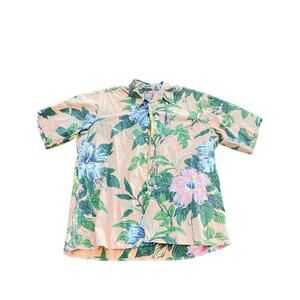 Vintage Reyn Spooner Men's Floral Hawaiian 100% Cotton Button Down Shirt Size XL
